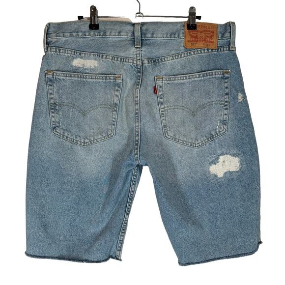 Levi's Men 511 Slim Fit Cut Off Shorts Gummy Bears Distressed Ripped 36 - Picture 4 of 11